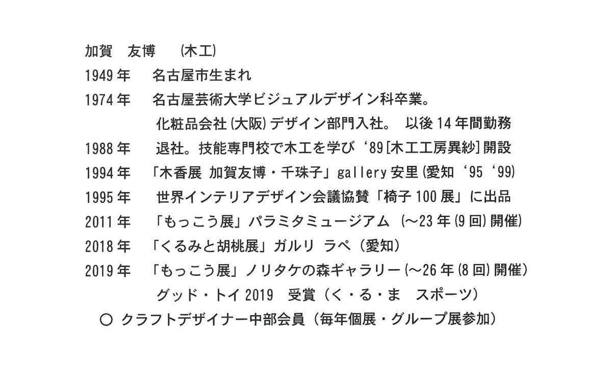 加賀友博 略歴